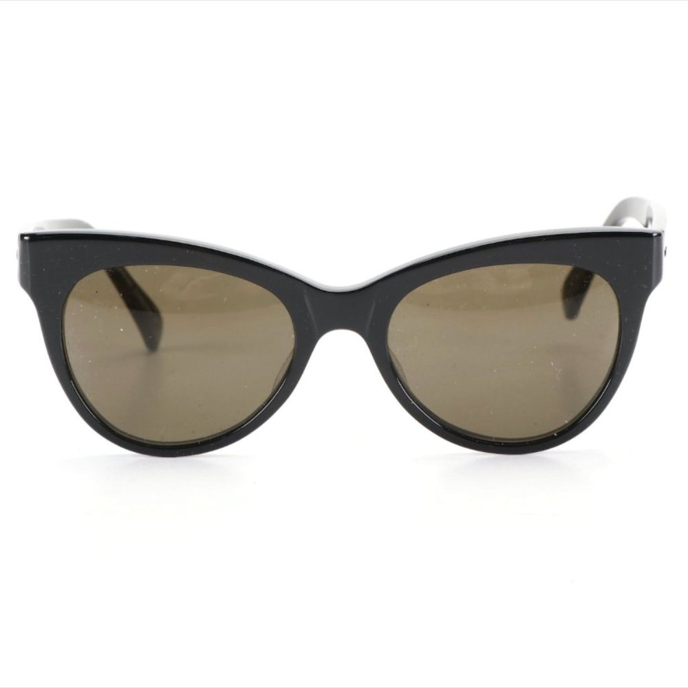 Norma Kamali Kamalikulture Square Cat Sunglasses in Black with Case